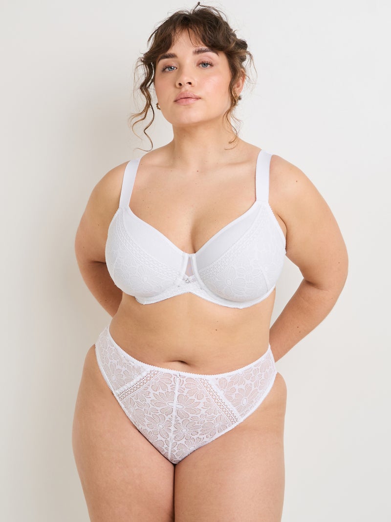 Culotte dentelle Gabi+ - RougeGorge Lingerie Blanc - Kiabi