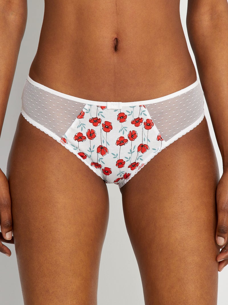 Culotte 'DIM' Generous Coton Bio blanc - Kiabi