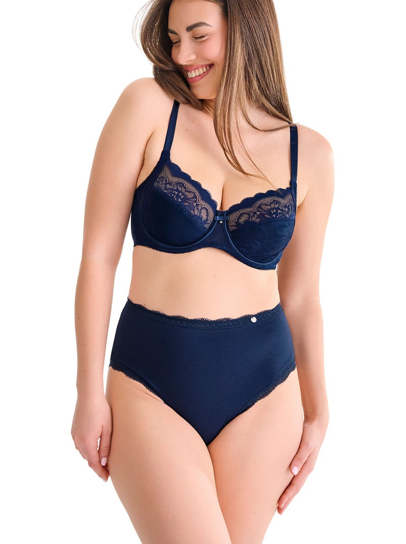Culotte échancré taille haute EVERYDAY Bleu - Kiabi