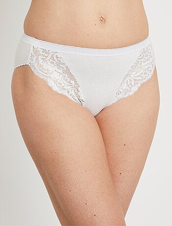 Culotte échancrée dentelle - lot de 3 - Afibel