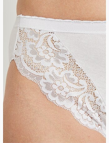 Culotte échancrée dentelle - lot de 3 - Afibel