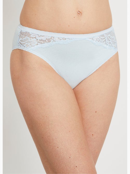 Culotte échancrée dentelle coton - lot de 3 - afibel - Kiabi Culotte échancrée dentelle coton - lot de 3 - afibel - Kiabi