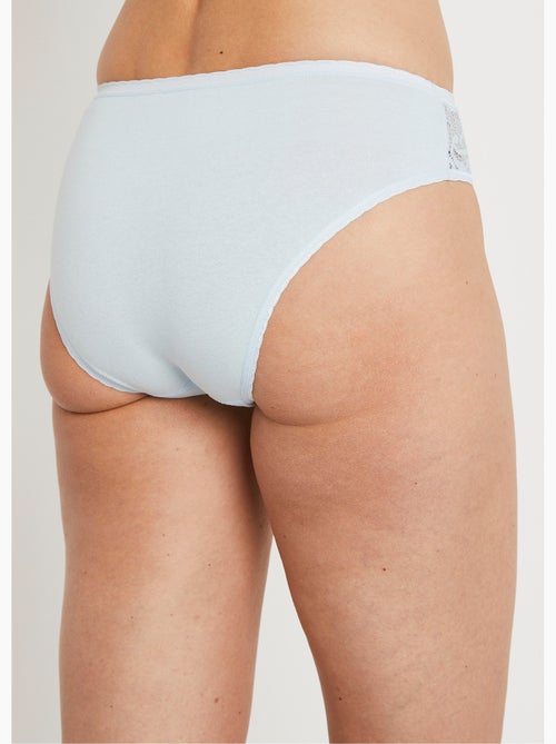 Culotte échancrée dentelle coton - lot de 3 - afibel - Kiabi Culotte échancrée dentelle coton - lot de 3 - afibel - Kiabi