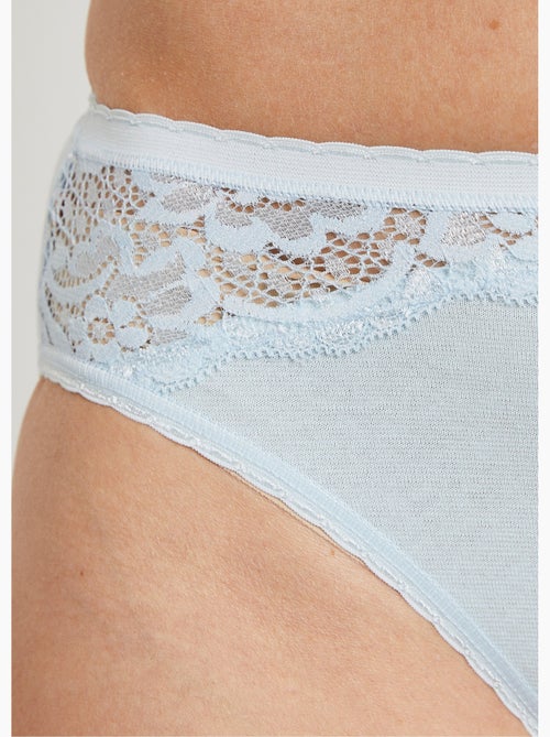 Culotte échancrée dentelle coton - lot de 3 - afibel - Kiabi Culotte échancrée dentelle coton - lot de 3 - afibel - Kiabi