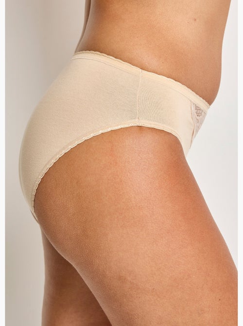 Culotte échancrée dentelle coton - lot de 3 - afibel - Kiabi Culotte échancrée dentelle coton - lot de 3 - afibel - Kiabi