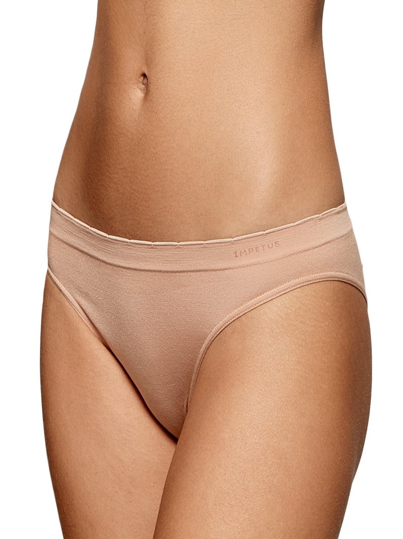 Culotte échancrée effet seconde peau Ethné Beige - Kiabi