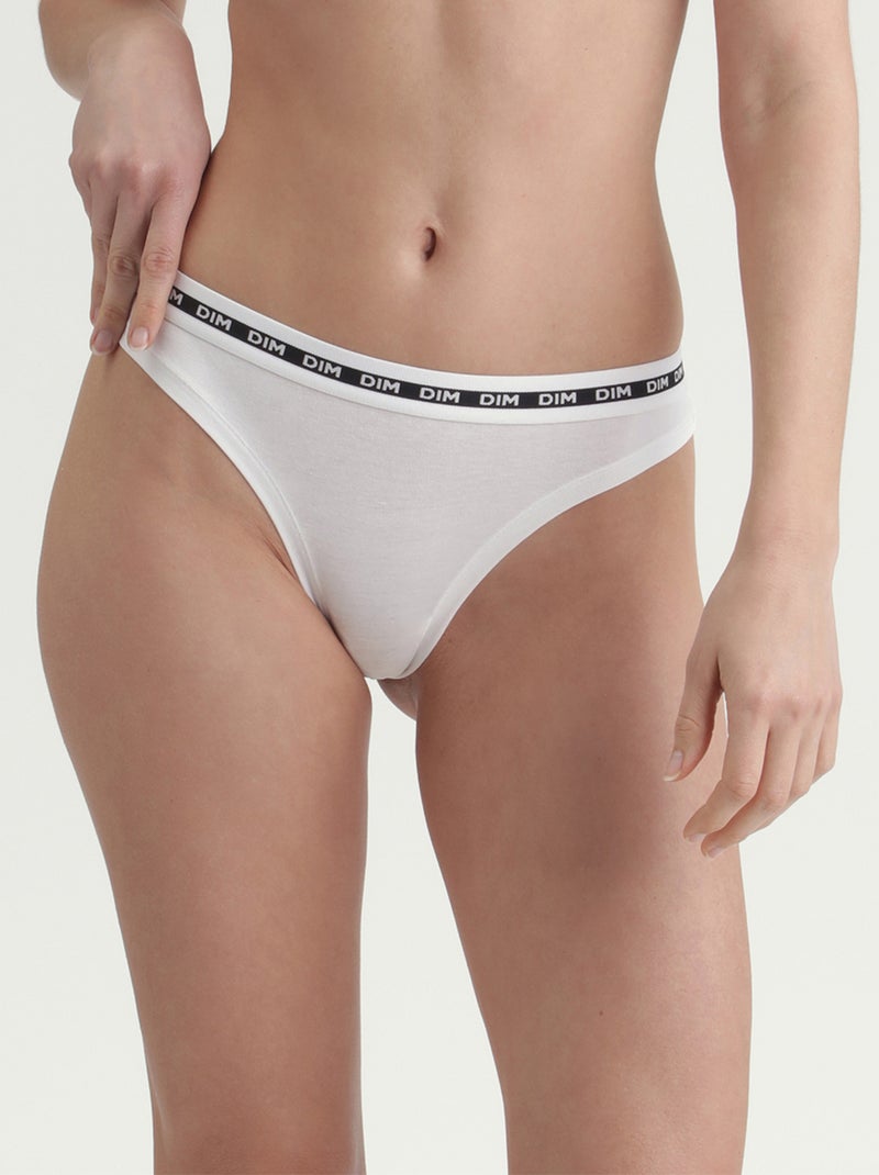 Culotte échancrée Jersey coton-modal Icons Blanc - Kiabi
