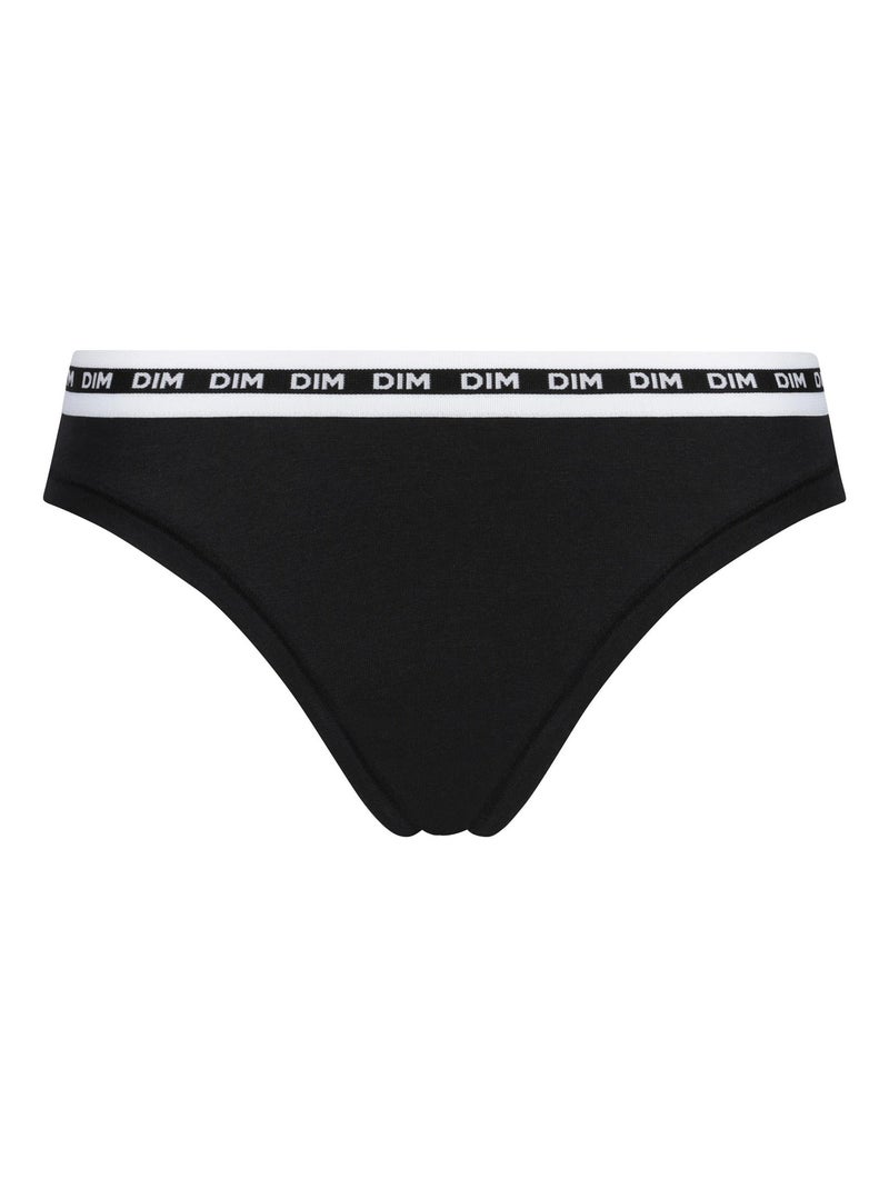 Culotte échancrée Jersey coton-modal Icons Noir - Kiabi