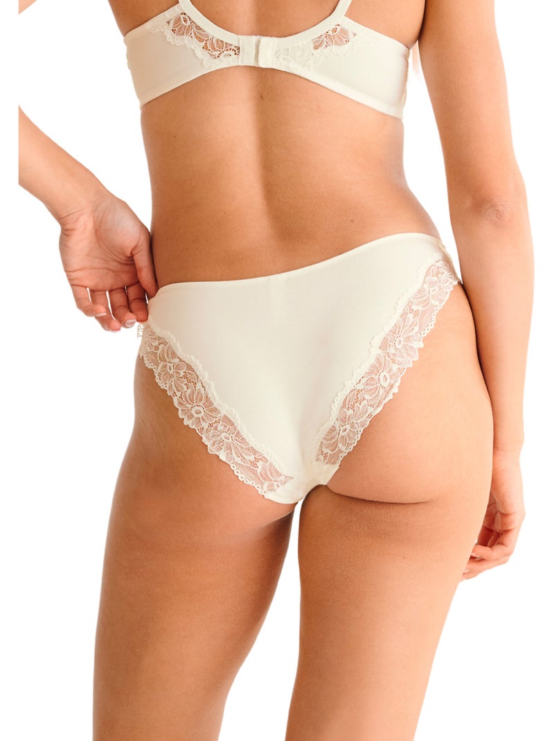 Culotte échancrée SELENA Ecru - Kiabi