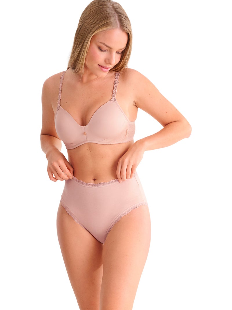 Culotte échancrée taille haute EVERYDAY Beige - Kiabi