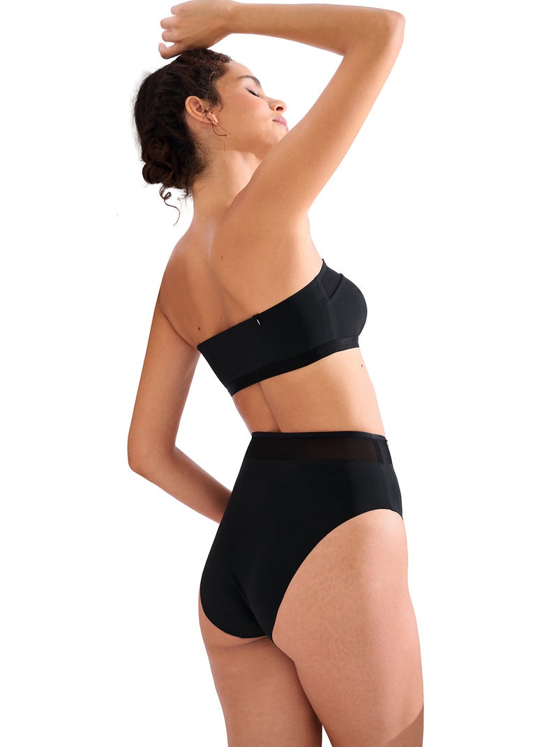 Culotte échancrée taille haute PARIS Noir - Kiabi
