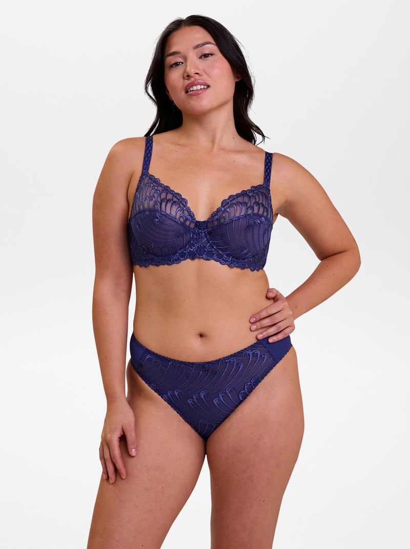 Culotte en dentelle - 'Wolf lingerie' Bleu - Kiabi