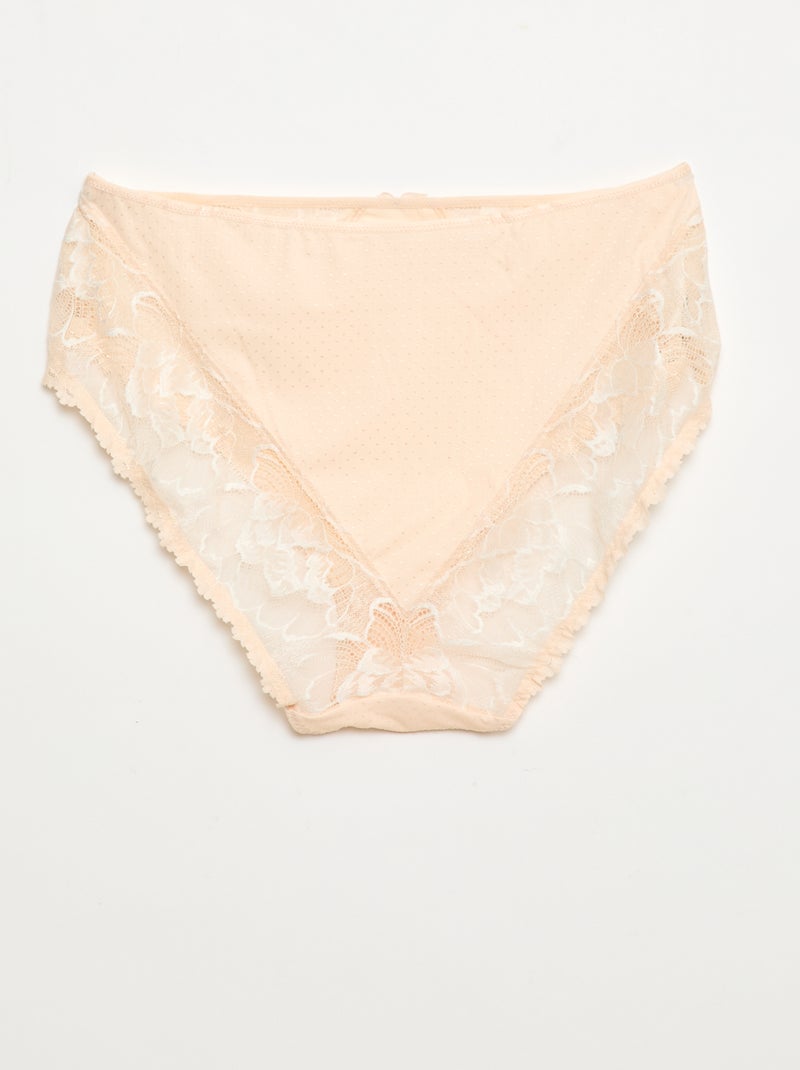 Culotte en dentelle - 'Wolf lingerie' Rose - Kiabi