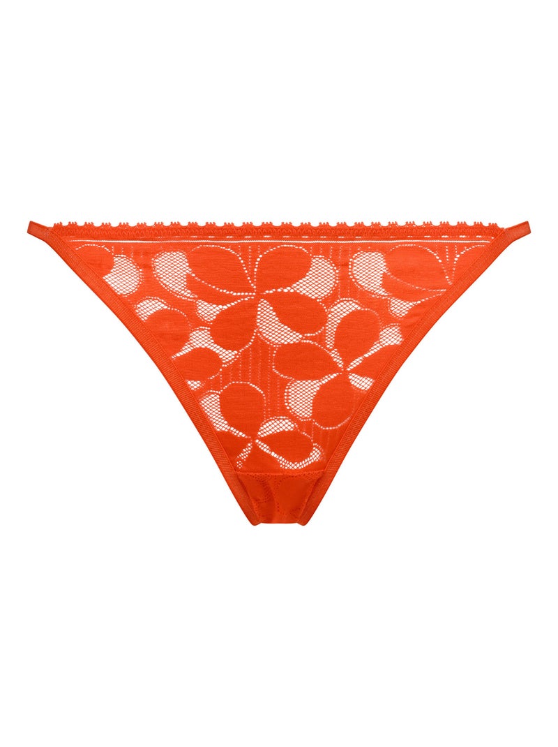 Culotte en dentelle  Art Flower Rouge vermillon - Kiabi