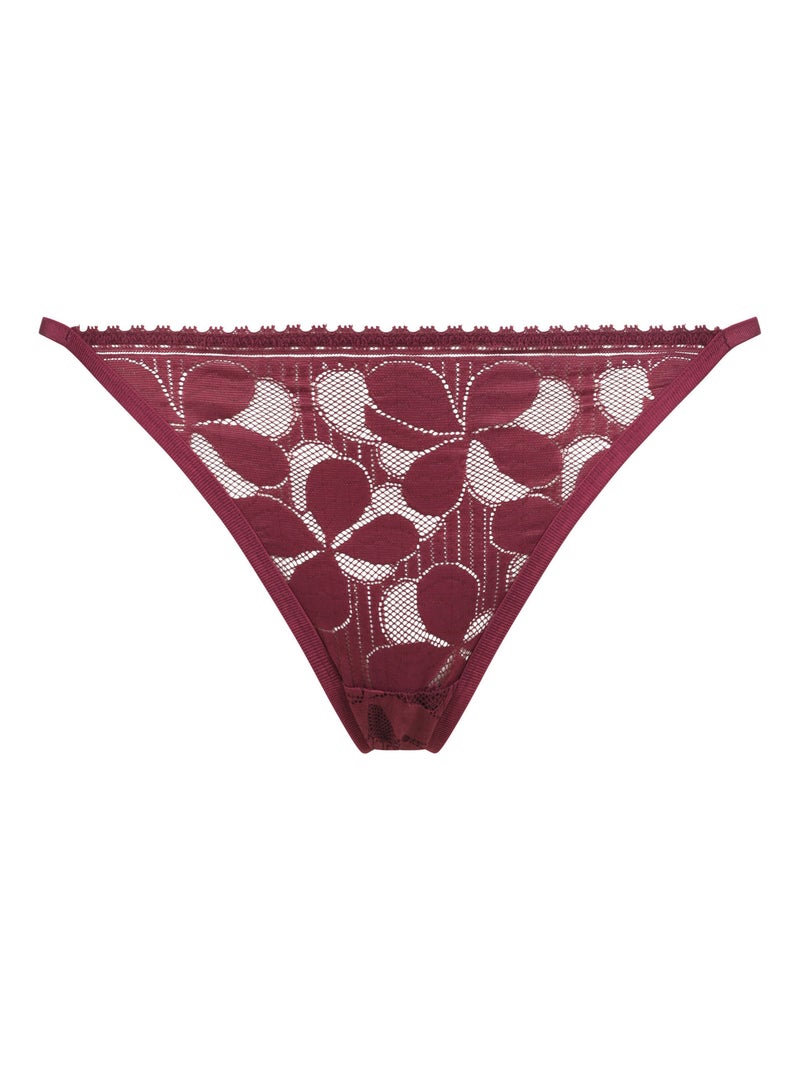 Culotte en dentelle  Art Flower Violet figue - Kiabi