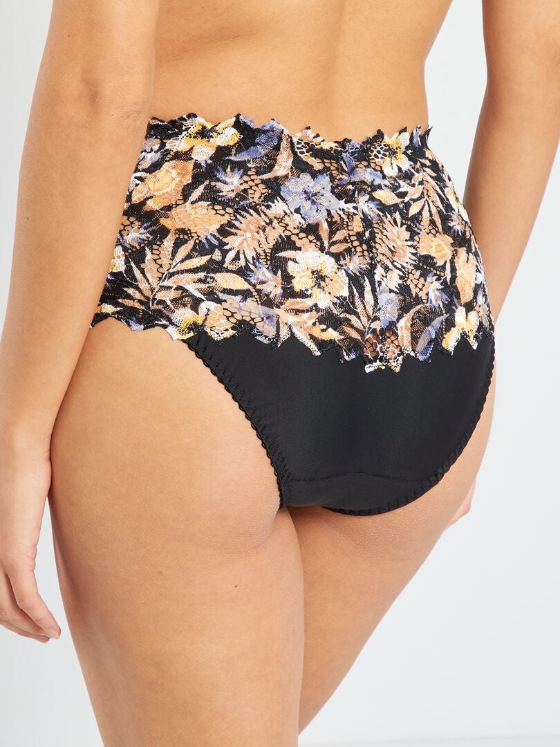 Culotte en dentelle Arum 'Sans Complexe' Noir - Kiabi