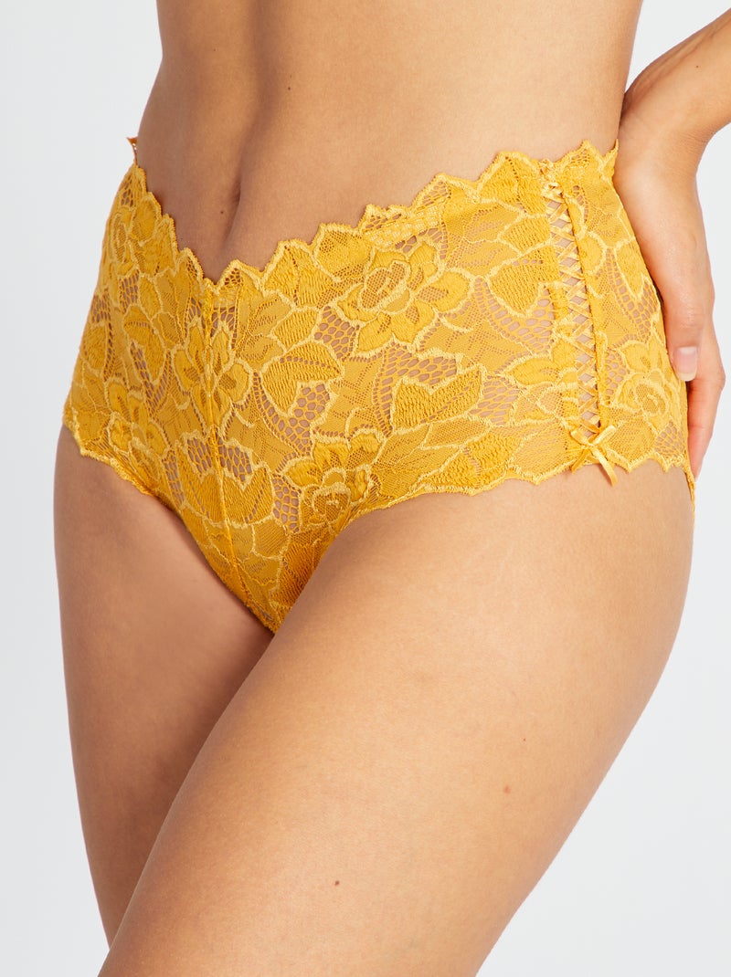 Culotte en dentelle Arum 'Sans Complexe' Orange - Kiabi