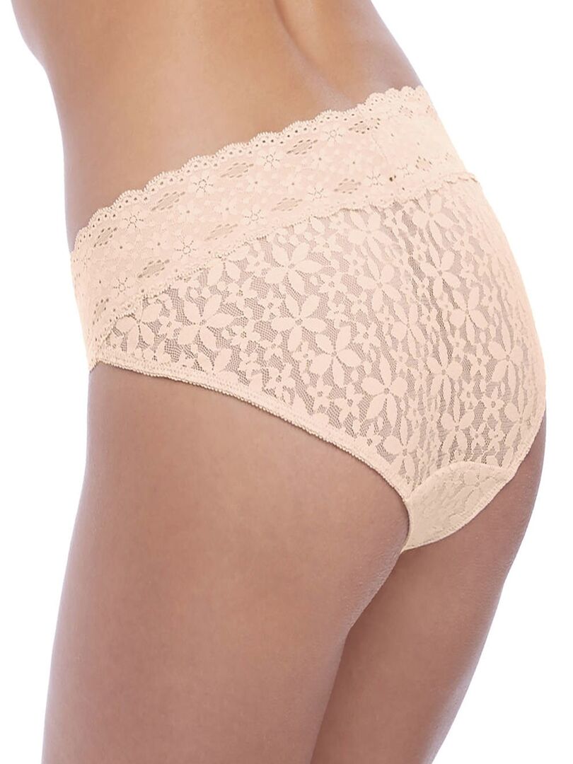 Culotte en dentelle avec large ceinture Halo lace Beige - Kiabi