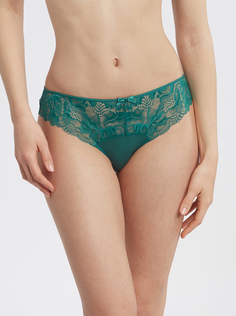 Culotte en dentelle 'Dim' Vert - Kiabi