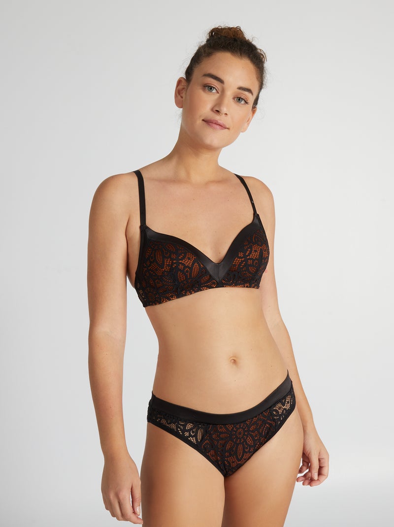 Culotte en dentelle 'Envie de Lingerie' Noir - Kiabi