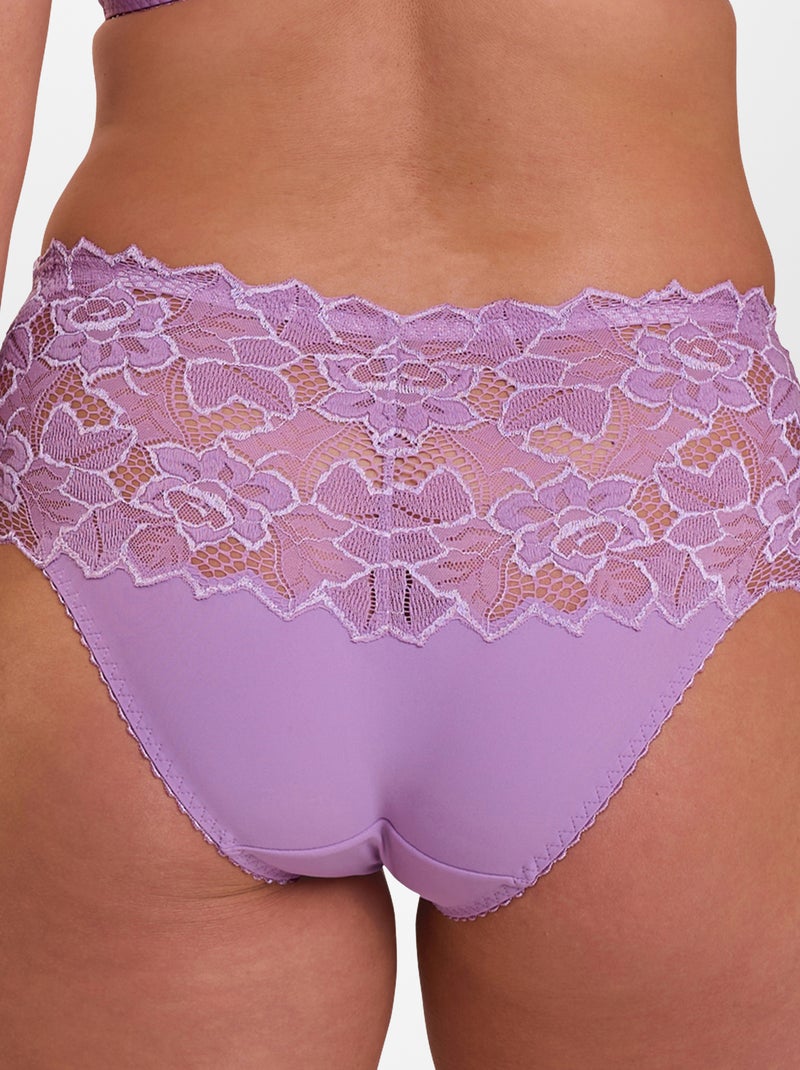 Culotte en dentelle et microfibre 'Arum' 'Sans complexe' Violet - Kiabi