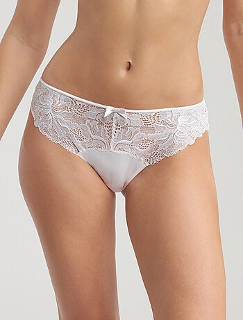 Culotte microfibre et dentelle florale Generous Essentiel
