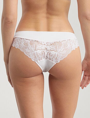 Culotte microfibre et dentelle florale Generous Essentiel