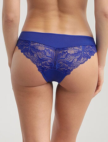 Culotte microfibre et dentelle florale Generous Essentiel