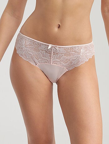 Culotte microfibre et dentelle florale Generous Essentiel