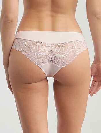 Culotte microfibre et dentelle florale Generous Essentiel