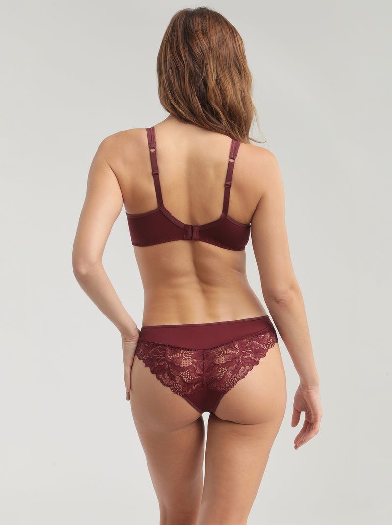Culotte en Dentelle Generous Essentiel Rouge foncé - Kiabi