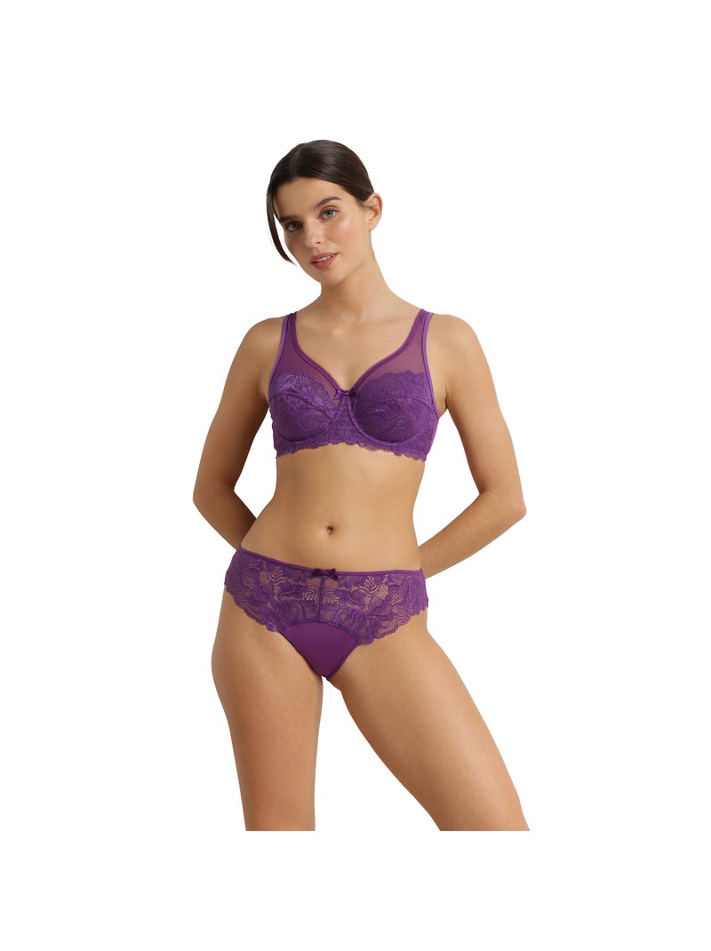 Culotte en dentelle Generous Essentiel Violet - Kiabi