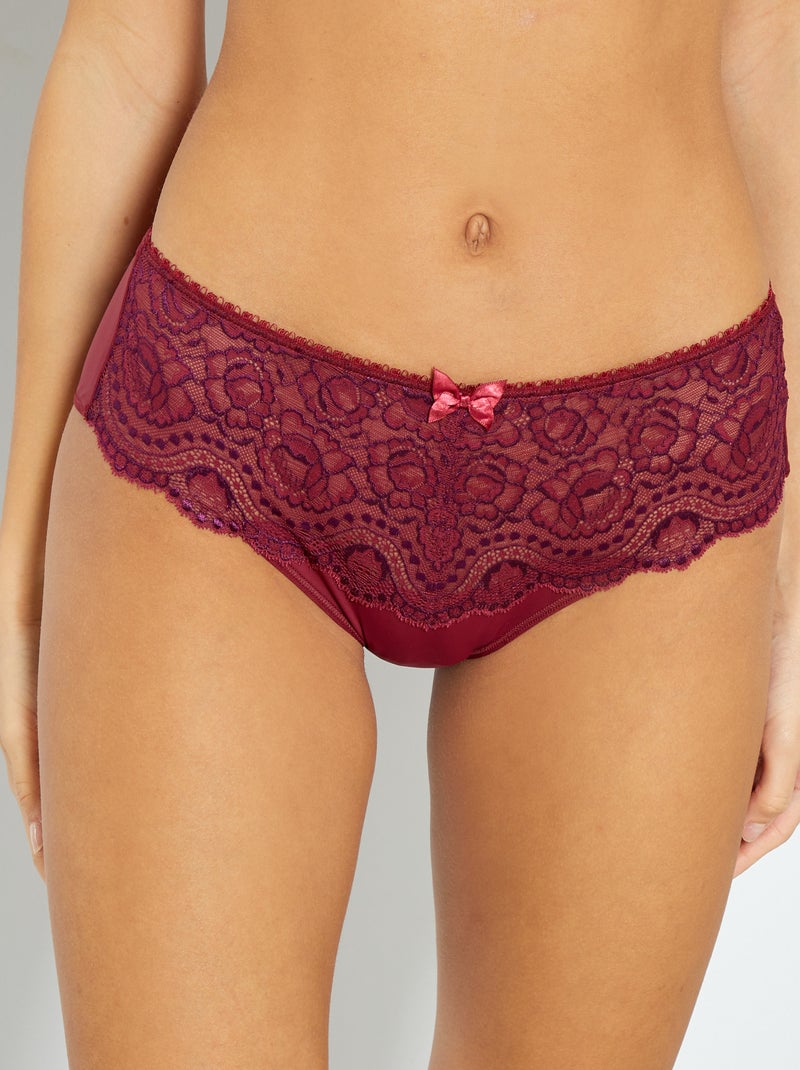 Culotte en dentelle 'Playtex' Bordeaux - Kiabi
