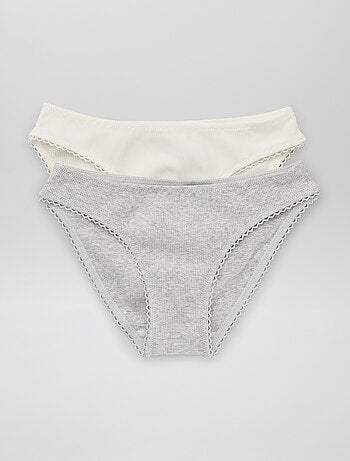 Culotte en maille côtelée - Lot de 2 - Kiabi