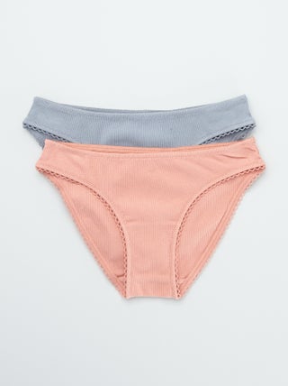 Culotte en maille côtelée - Lot de 2