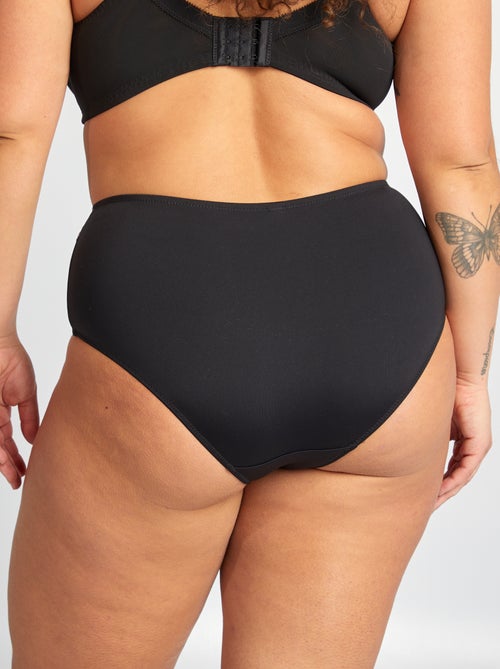 Culotte en microfibre avec broderies - Kiabi