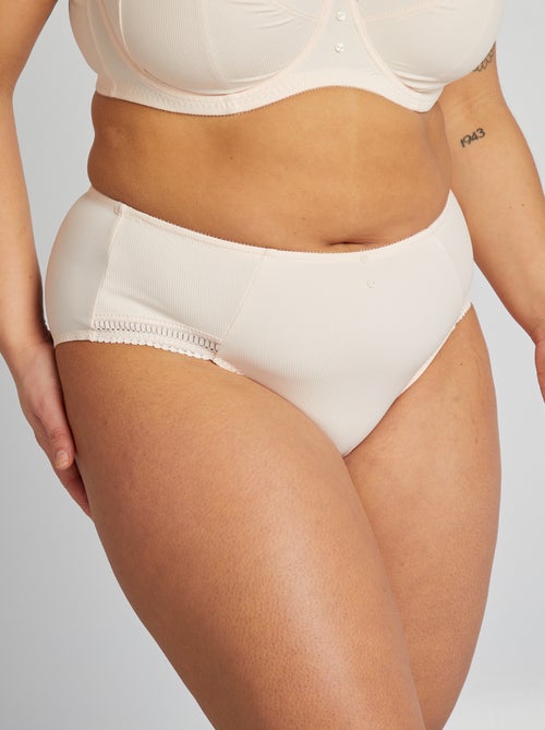 Culotte en microfibre côtelée - Kiabi