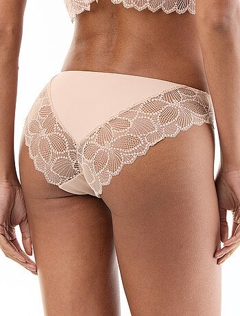 Culotte en microfibre et dentelle