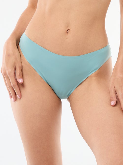 Culotte en microfibre et en dentelle - Kiabi