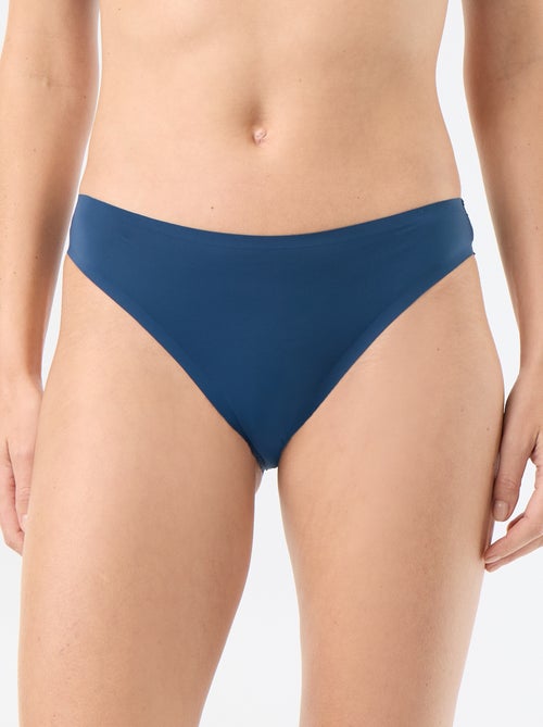 Culotte en microfibre et en dentelle - Kiabi