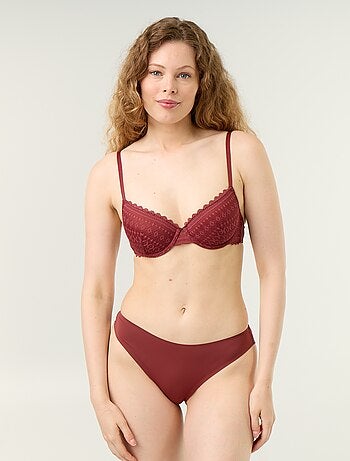 Culotte en microfibre et en dentelle