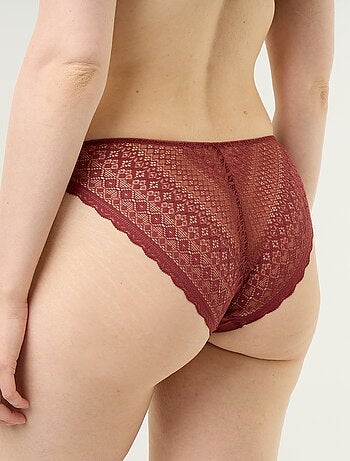 Culotte en microfibre et en dentelle