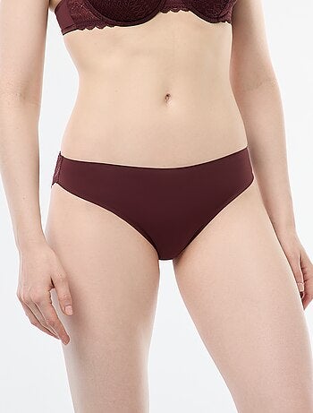 Culotte en microfibre et en dentelle