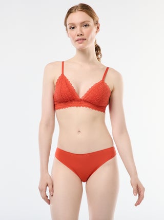 Culotte en microfibre et en dentelle