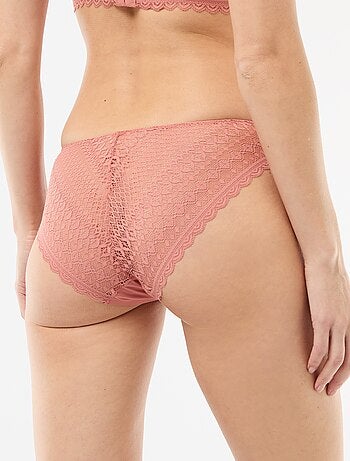 Culotte en microfibre et en dentelle