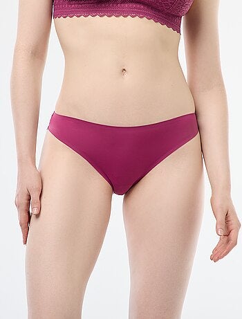 Culotte en microfibre et en dentelle