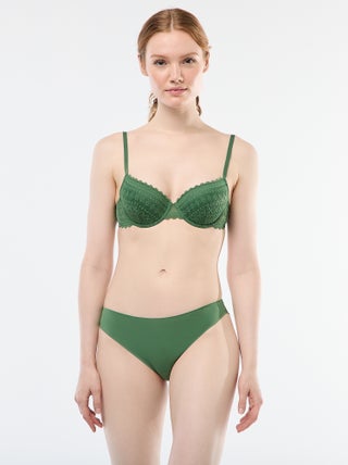 Culotte en microfibre et en dentelle