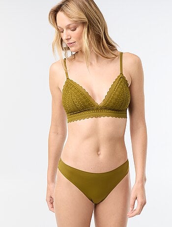 Culotte en microfibre et en dentelle