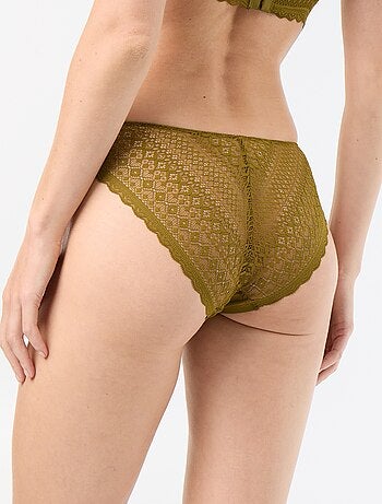 Culotte en microfibre et en dentelle