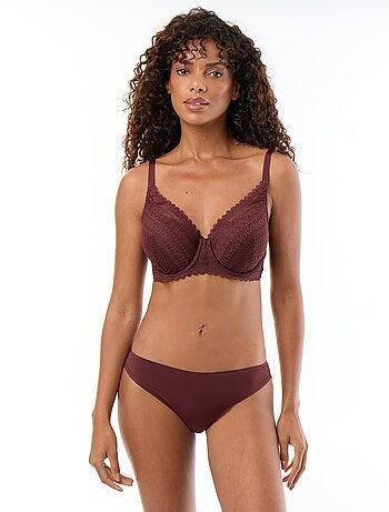 Culotte en microfibre et en dentelle